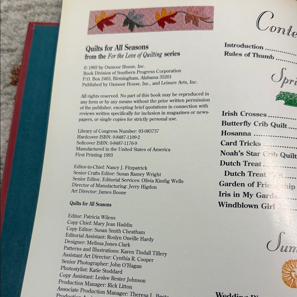 Quilts for All Seasons Book 1993 - Picture 5 of 5